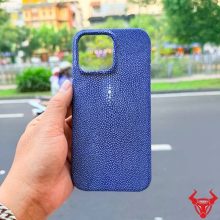 Ốp da cá đuối ngọc EBBE1 iPhone 16 Pro Max full viền cao cấp chống trầy