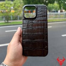 Ốp da bụng cá sấu EBBA8 iPhone 16 Pro Max full viền chống trầy cao cấp