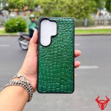 Ốp lưng Samsung S26 Ultra da cá sấu xanh lá mềm mại cao cấp