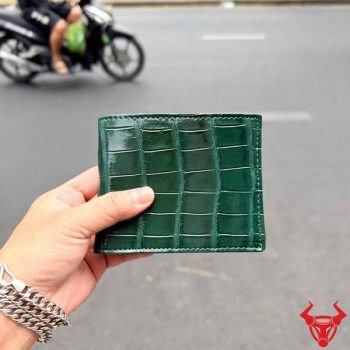 Ví Nam Da Cá Sấu Thái Lan VBA8-TL Màu Xanh Lục