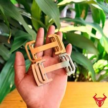 Mặt khóa thắt lưng thép K70-B bản 3.5cm ray trượt tự động sang trọng.