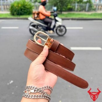 Thắt Lưng Nữ Da Bò Bản Nhỏ 2.3cm Thanh Lịch Cho Phái Đẹp Hiện Đại