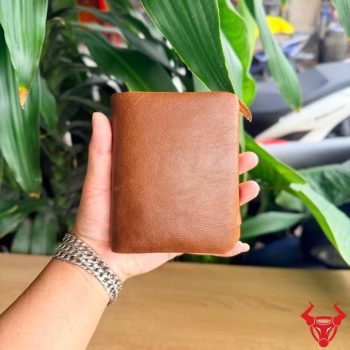 Ví Đứng Nam Da Bò Thật VDB54 Màu Nâu Sang Trọng
