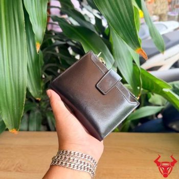 Ví Nữ Ngắn Dáng Đứng Màu Đen Thời Trang VDB53