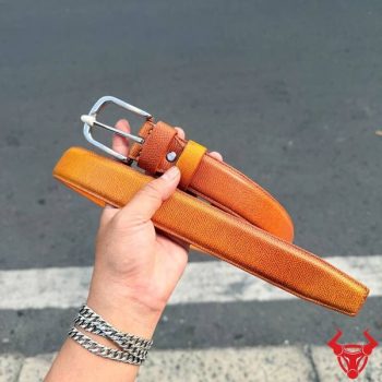 Thắt Lưng Nam Bản 3.5cm Da Bò Taiga Kèm Mặt Khóa Inox TLK53