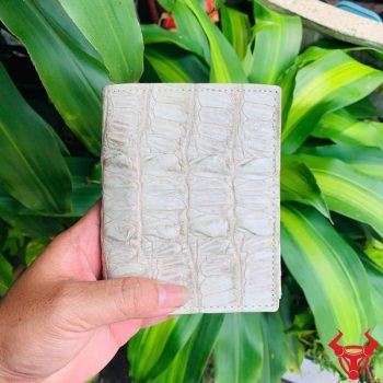 Ví Nam Form Đứng Da Gai Lưng Cá Sấu VJA1 Màu Bạch Tạng