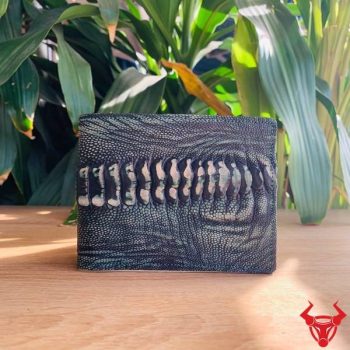 Ví Nam Da Wax Chân Đà Điểu VBD4 Màu Xanh Lá