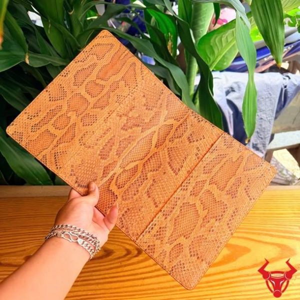 Bìa sổ da trăn phụ kiện ghi chép sang trọng ấn tượng