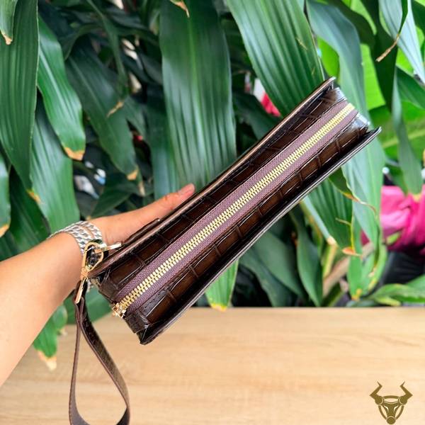 Clutch cao cấp CKCA8 da bụng cá sấu sang trọng