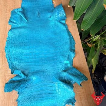 Da Cá Sấu Thái Lan Nguyên Tấm Xanh Lam Size 4 – Vân Đẹp Dễ Thiết Kế