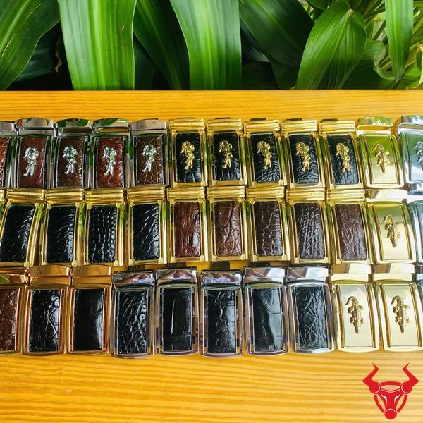 Mặt Khóa Da Cá Sấu Thắt Lưng Nam Thời Trang Mặt khóa thắt lưng da cá sấu cao cấp bản 3.5cm - 4cm