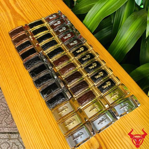 Mặt Khóa Cá Sấu Bản 3.5cm - 4cm Phong Cách Quý Ông Mặt khóa da cá sấu thắt lưng nam bản 3.5cm - 4cm