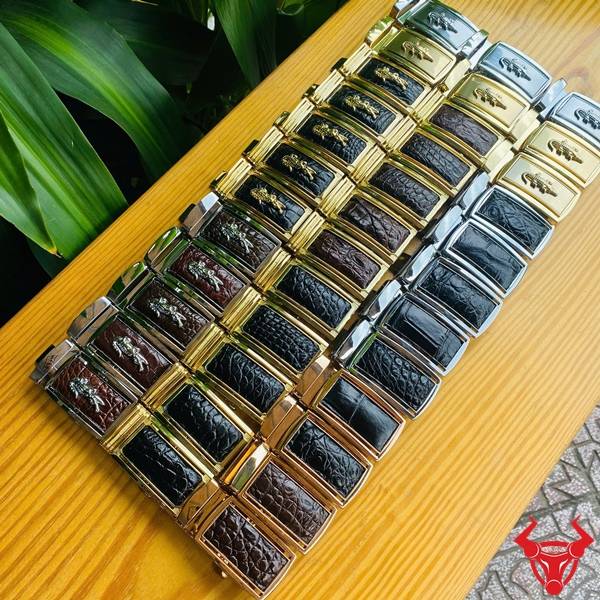 Mặt Khóa Thắt Lưng Da Cá Sấu Cao Cấp Tiện Dụng Mặt khóa thắt lưng cá sấu bản 3.5cm - 4cm cao cấp