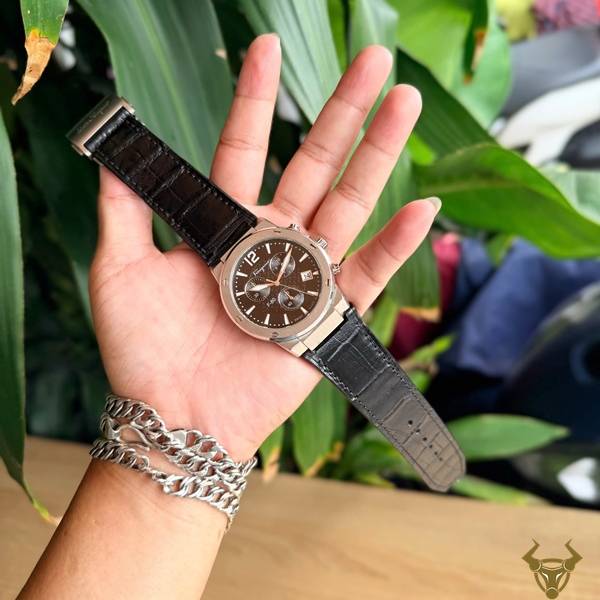 Dây đồng hồ da cá sấu Salvatore Ferragamo thiết kế chuẩn form
