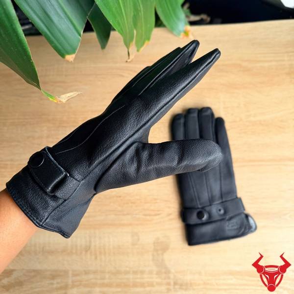 Găng tay nam da dê GT50-C kiểu khóa gài ôm vừa tay