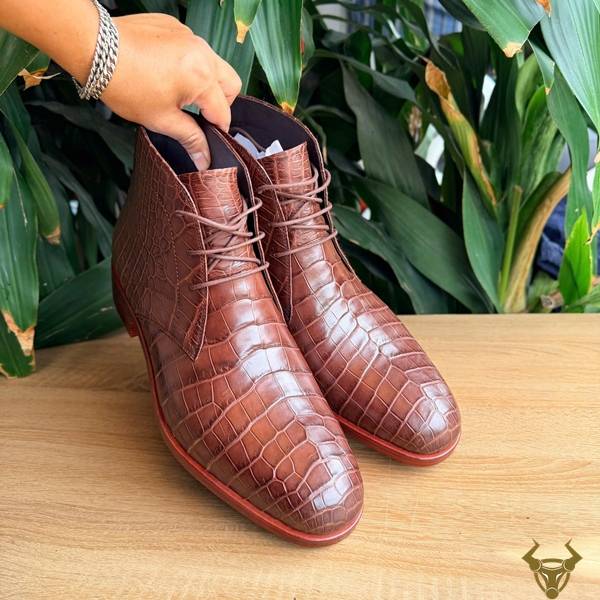 Giày Chukka Boot nam GJBA8 màu nâu thời thượng