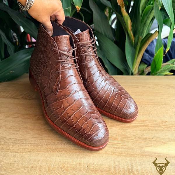 Giày Chukka Boot GJBA8 da cá sấu thật cao cấp
