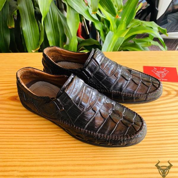 Giày lười da gai đuôi cá sấu đóng theo yêu cầu GCA2 cao cấp