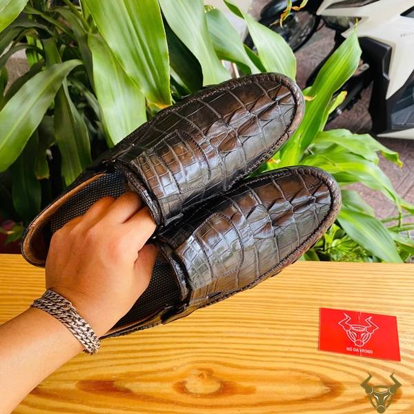 Giày lười da gai đuôi cá sấu GCA2 sang trọng trẻ trung