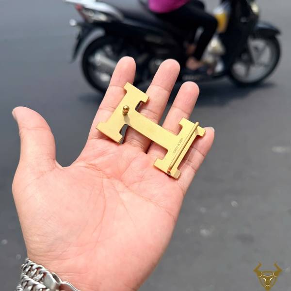 Mặt khóa chữ H đồng bản 3.3cm phong cách lịch lãm