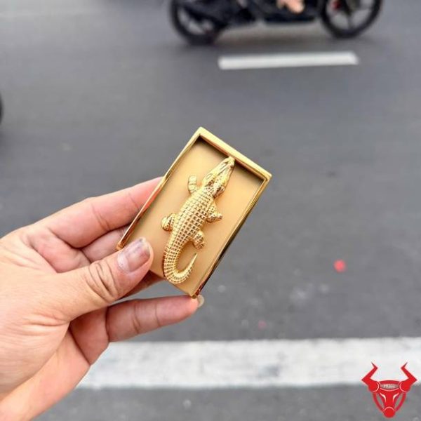 Mặt Khóa Thắt Lưng Hình Cá Sấu K41 Kiểu Bấm Lỗ Mặt khóa thắt lưng thép K41 hình cá sấu lớn hiện đại