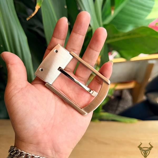 Mặt khóa thắt lưng K137 thép trắng thiết kế sang trọng
