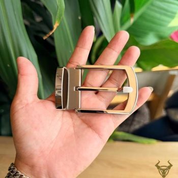 Mặt Khóa Thắt Lưng Thép Trắng K137 Kiểu Khóa Kim Lịch Lãm