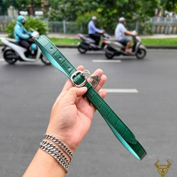 Thắt lưng nữ da cá sấu thiết kế theo yêu cầu TLYC02 cao cấp