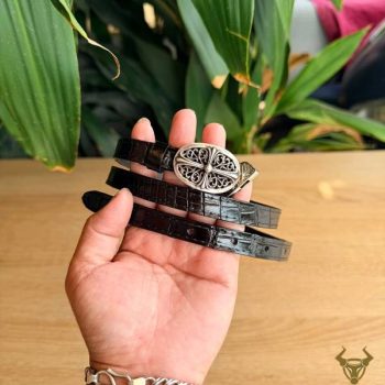 Thắt Lưng Nữ Thiết Kế Theo Yêu Cầu Da Cá Sấu Thái Lan TLYC03 Cao Cấp