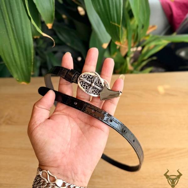 Thắt lưng nữ da cá sấu TLYC03 thiết kế độc đáo theo yêu cầu