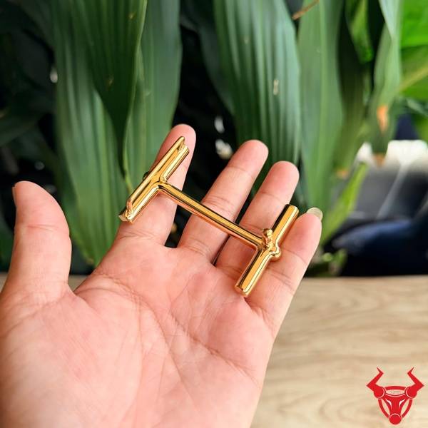 Mặt khóa chữ H thắt lưng bản 3.2cm chất liệu thép phong cách lịch lãm
