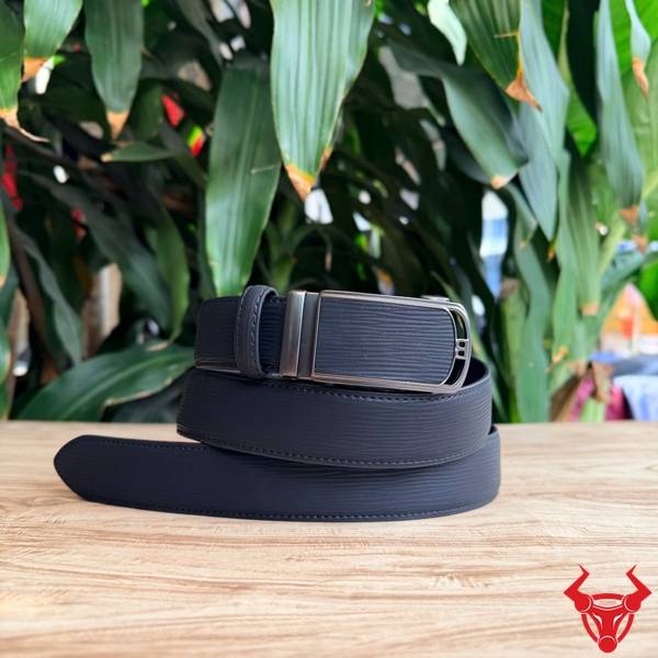 Thắt Lưng Nam Da Bò Vân Sọc TLRN22 Màu Đen Cao Cấp Thắt lưng nam TLRN22 da bò đen vân sọc cao cấp và linh hoạt