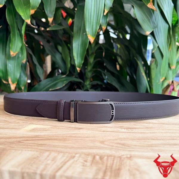 Thắt Lưng Da Bò Nam TLRN22 Vân Sọc Nâu Đen Sang Trọng Thắt lưng nam da bò TLRN22 nâu đen vân sọc thiết kế hiện đại