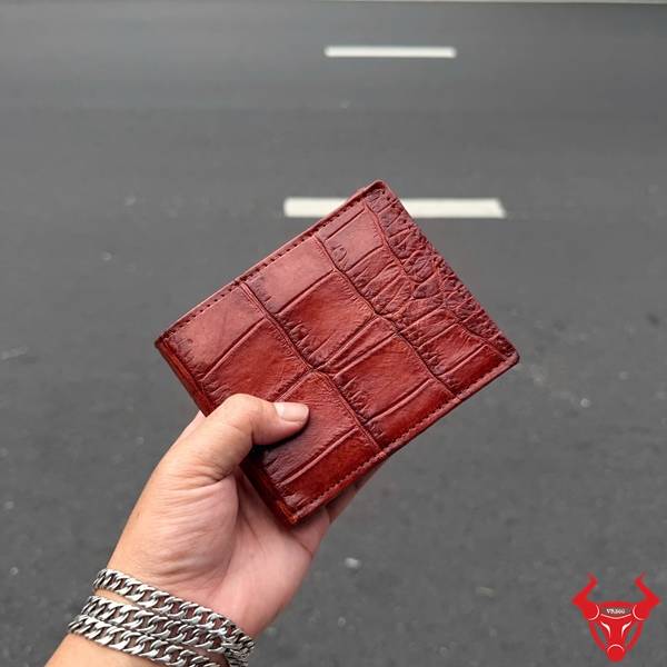 Ví nam da bụng cá sấu VBA8-TL màu nâu Cognac đẳng cấp