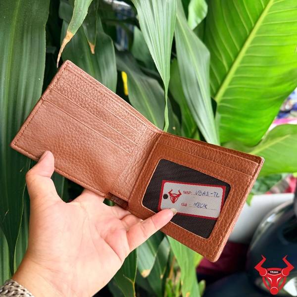 Ví ngang da bụng cá sấu Thái Lan VBA8-TL màu nâu Cognac cao cấp